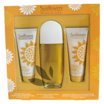 Elizabeth Arden Sunflowers - toaletní voda s rozprašovačem 100 ml + tělové mléko 100 ml + tělový čistící krém 100 ml