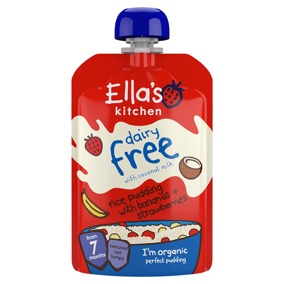 E-shop ELLA'S KITCHEN Nemléčný rýžový nákyp s banány a jahodami BIO 80 g