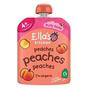 ELLA'S KITCHEN Broskvová svačinka 4m+ BIO 70 g (Ovocné přesnídávky) - BIO