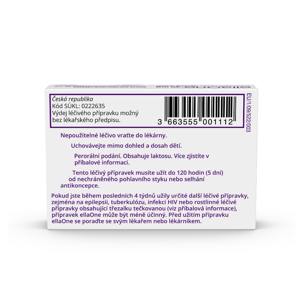 E-shop ELLAONE Nouzová antikoncepce 30 mg 1 tableta