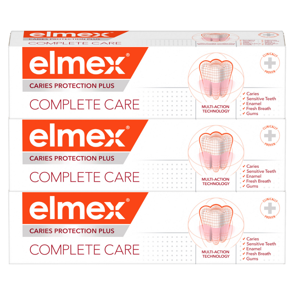 E-shop ELMEX Caries Complete Care Zubní pasta pro kompletní péči o zuby 3x 75 ml