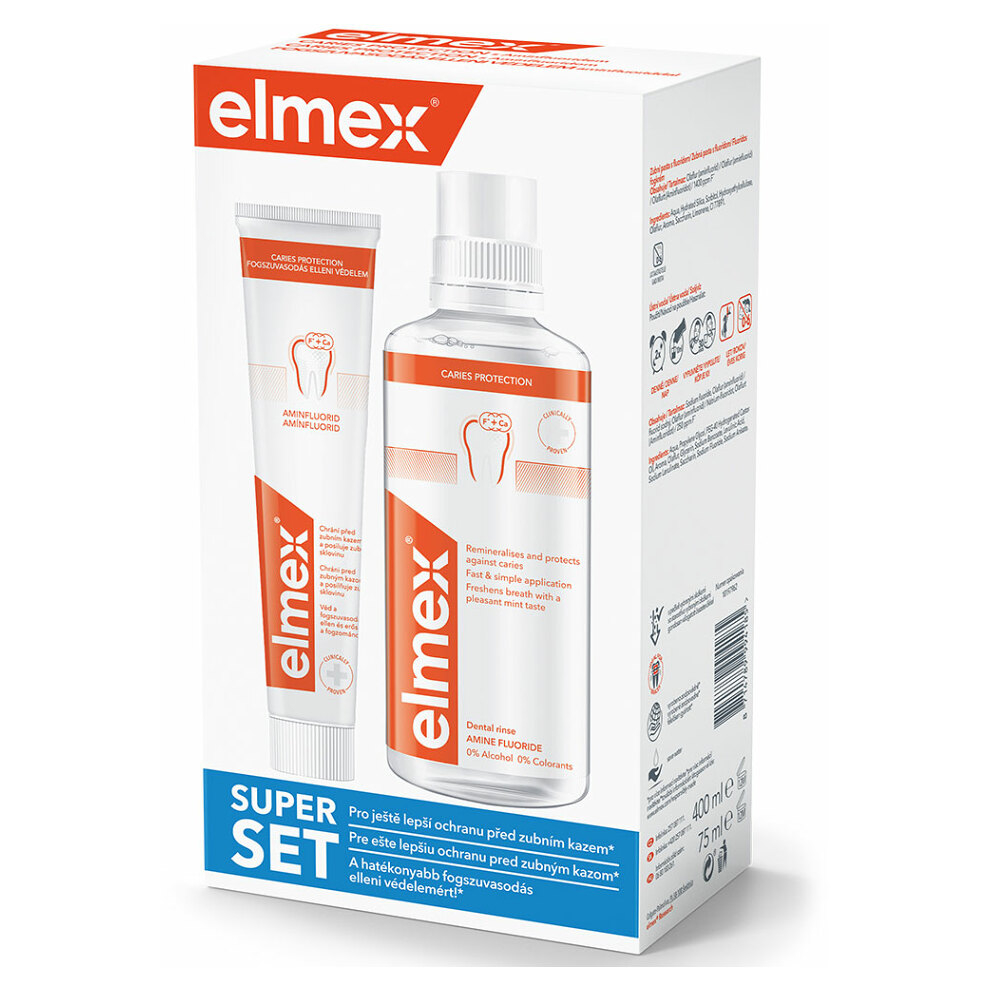 E-shop ELMEX Caries Protection ústní voda 400 ml + Zubní pasta 75 ml