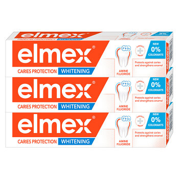 ELMEX Caries Protection Whitening Zubní pasta proti zubnímu kazu 3x 75ml