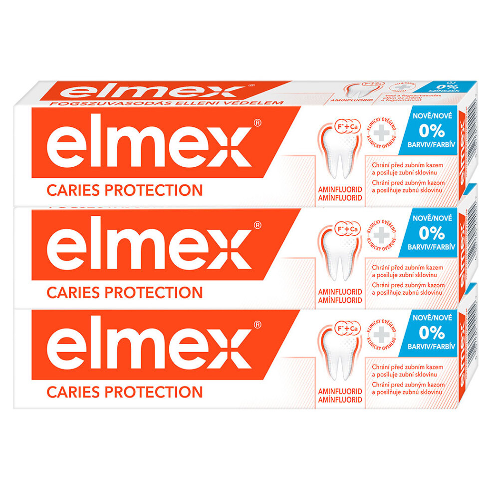 Levně ELMEX Caries Protection zubní pasta proti zubnímu kazu 3 x 75 ml
