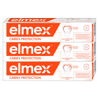 ELMEX Caries Protection zubní pasta proti zubnímu kazu 3 x 75 ml (Klasické zubní pasty) - Ochranný, Klasické