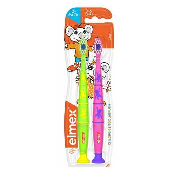 ELMEX Kids dětský zubní kartáček pro děti ve věku 3-6 let  duopack 2 kusy