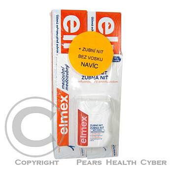 ELMEX Junior 2 x zubní pasta 75 ml + nit s voskem