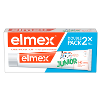 ELMEX Junior Dětská zubní pasta pro děti ve věku 6-12 let 2 x 75 ml