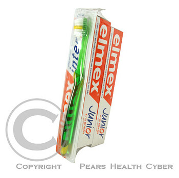 ELMEX junior zubní pasta 2 x 75 ml + zubní kartáček junior