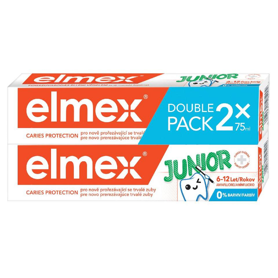 Levně ELMEX Junior Dětská zubní pasta pro děti ve věku 6-12 let 2 x 75 ml