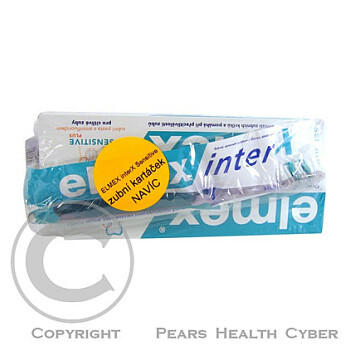 Elmex S zubní pasta 2 x 75 ml + interX S kartáček