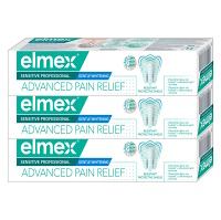 ELMEX Sensitive Professional Gentle Whitening Advanced Pain Relief zubní pasta pro citlivé zuby 3 x 75 ml