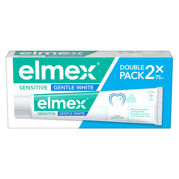 ELMEX Sensitive Whitening Zubní pasta pro citlivé zuby 2x 75 ml (Zubní pasty na citlivé zuby a dásně) - Čistící, Zklidňující, Ochranný, Bělící