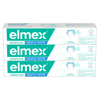 ELMEX Sensitive Whitening Zubní pasta pro citlivé zuby 3 x 75 ml (Zubní pasty na citlivé zuby a dásně) - Čistící, Bělící
