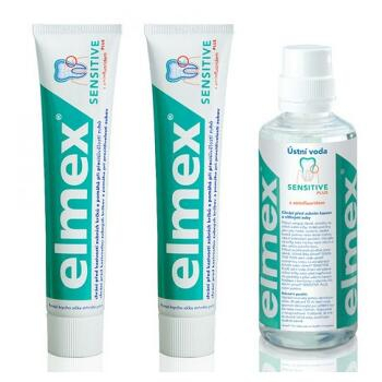 ELMEX Sensitive zubní pasta 2 x 75 ml + vzorek ústní vody