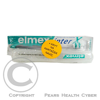 Elmex Sensitive zubní kartáček + kryt na kartáček
