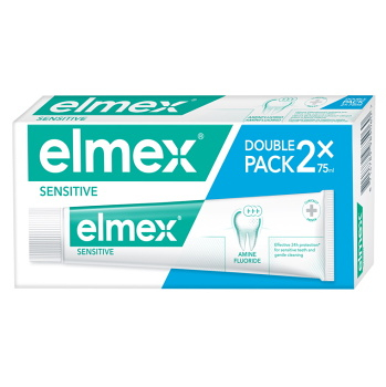 ELMEX Sensitive Zubní pasta pro citlivé zuby 2x 75 ml, poškozený obal