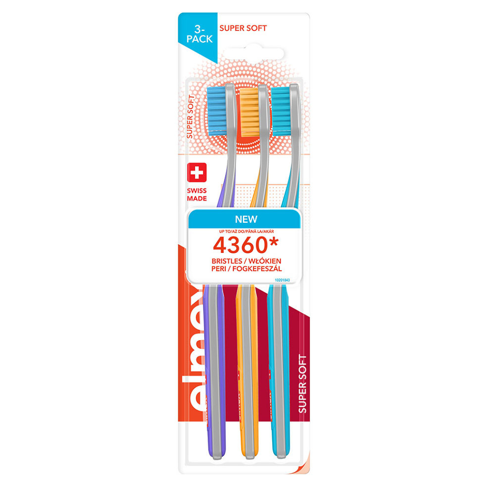 Levně ELMEX Super Soft Zubní kartáček měkký multipack 3 kusy