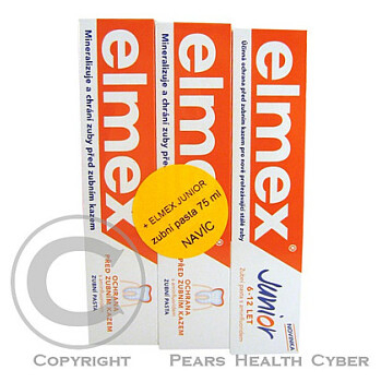 Elmex zubní pasta 2 x 75 ml + Elmex Junior 75 ml