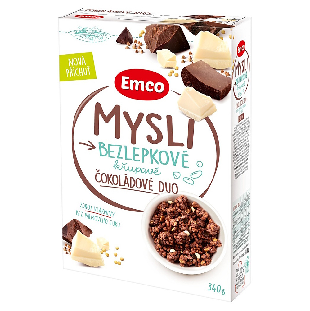 Emco Mysli bezlepkové čokoládové duo 340 g