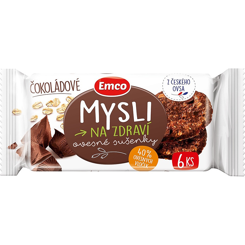 EMCO Oves sušenky čokoládové 60 g