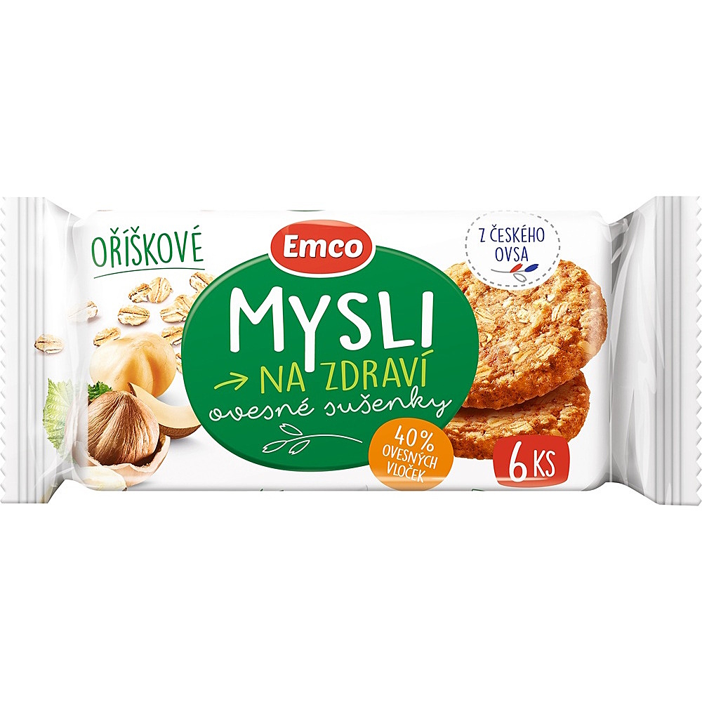EMCO Oves sušenky oříškové 60 g