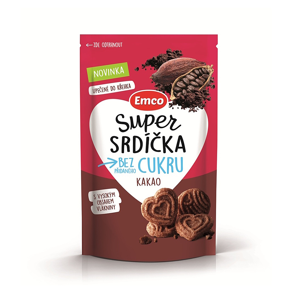 EMCO Super srdíčka kakao 140 g