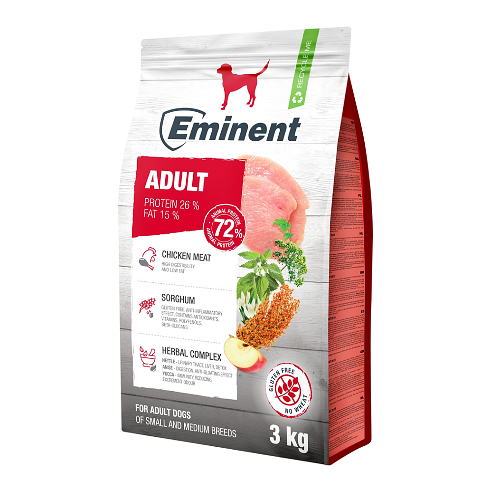 EMINENT Adult 26/15 granule pro malá a střední plemena psů, Hmotnost balení: 3 kg