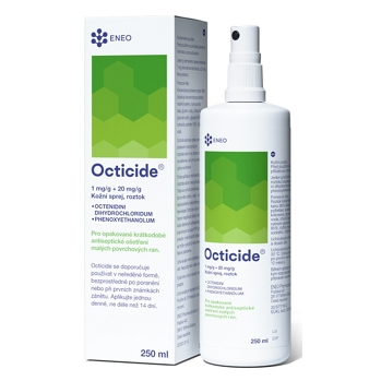ENEO Octicide 1 mg/g + 20 mg/g kožní sprej, roztok 250 ml (Na hojení ran a vředů)