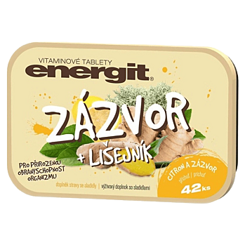 ENERGIT Zázvor + lišejník 42 tablet (Vitamín C) - Vícesložkové