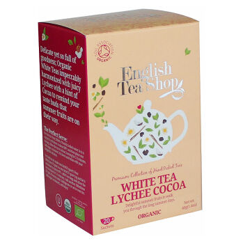 ENGLISH TEA SHOP bílý čaj s lychee a kakaem 20 sáčků