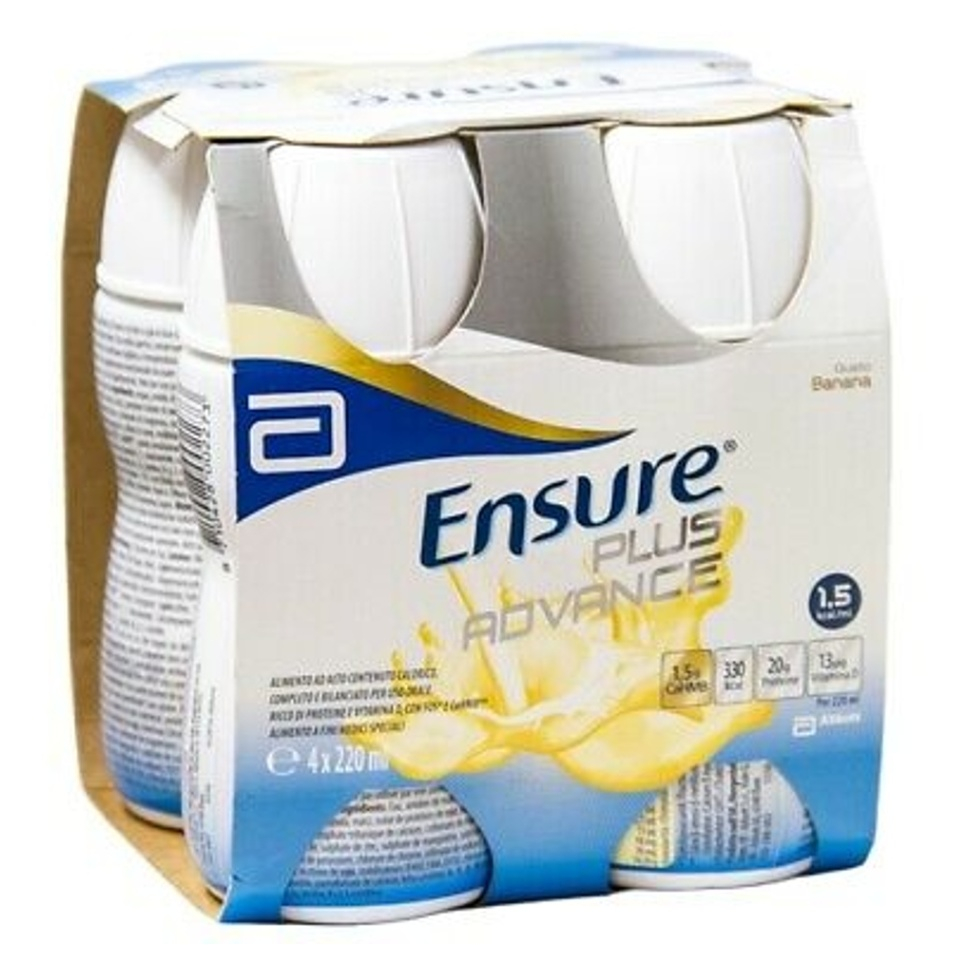 ENSURE PLUS Advance banánová příchuť 4 x 220 ml