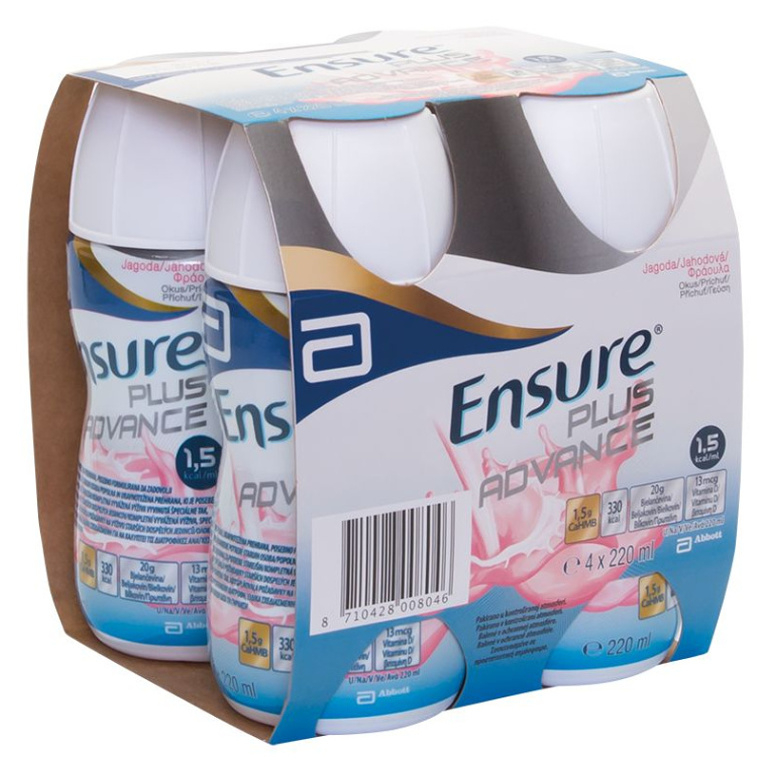 E-shop ENSURE PLUS Advance jahodová příchuť 4 x 220 ml
