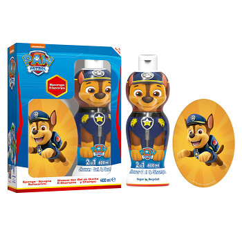 EP LINE Chase Sprchový gel a šampon 400 ml + mycí houba 1 ks Dárkové balení (Dětská dekorativní kosmetika a parfémy)