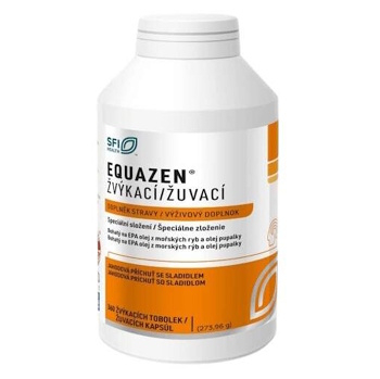 EQUAZEN S jahodovou příchutí 360 žvýkacích tobolek (Omega 3 a rybí olej) - Vícesložkové