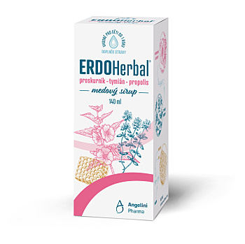 ERDOHERBAL medový sirup 140 ml (Dýchání, dýchací cesty) - Přírodní