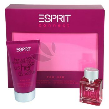 Esprit Connect for Her - toaletní voda s rozprašovačem 30 ml + sprchový gel 150 ml