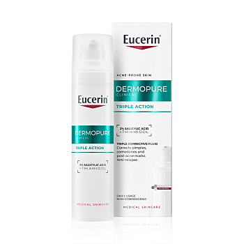 EUCERIN DermoPure CLINICAL Fluid s trojitým účinkem, 40ml (Dermokosmetika čištění pleti) - Čistící