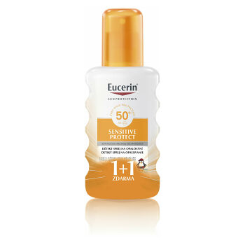 EUCERIN SUN  Dětský sprej 1+1 Sensitive Protect SPF 50+ 200 ml