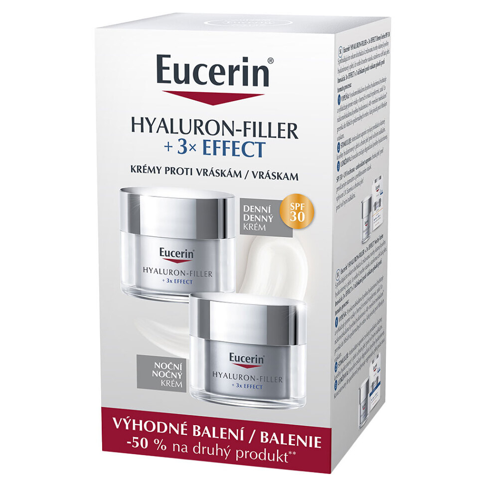 E-shop EUCERIN Hyaluron-Filler Denní krém SPF30 50 ml + Noční krém 50 ml