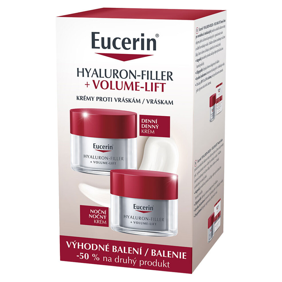 E-shop EUCERIN Hyaluron-Filler+Volume-Lift Denní krém 50 ml+ Noční krém 50 ml