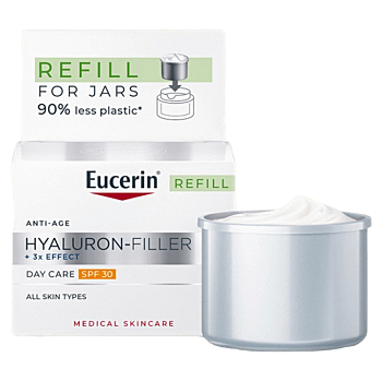 EUCERIN Hyaluron Filler + 3x EFFECT Denní krém SPF30 REFILL, 50ml (Dermokosmetika pleťové krémy, gely, balzámy)