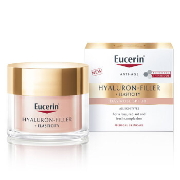 EUCERIN Hyaluron-Filler+Elasticity Denní krém Rosé SPF30 50 ml (Dermokosmetika pleťové krémy, gely, balzámy)