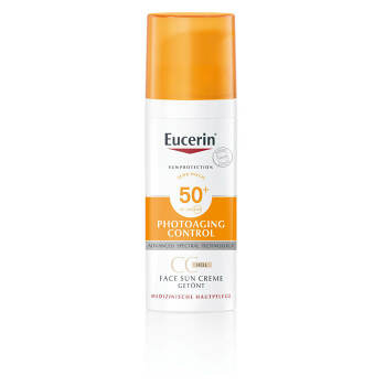 EUCERIN Sun Photoaging Control CC krém na opalování na obličej SPF 50+ světlý 50 ml