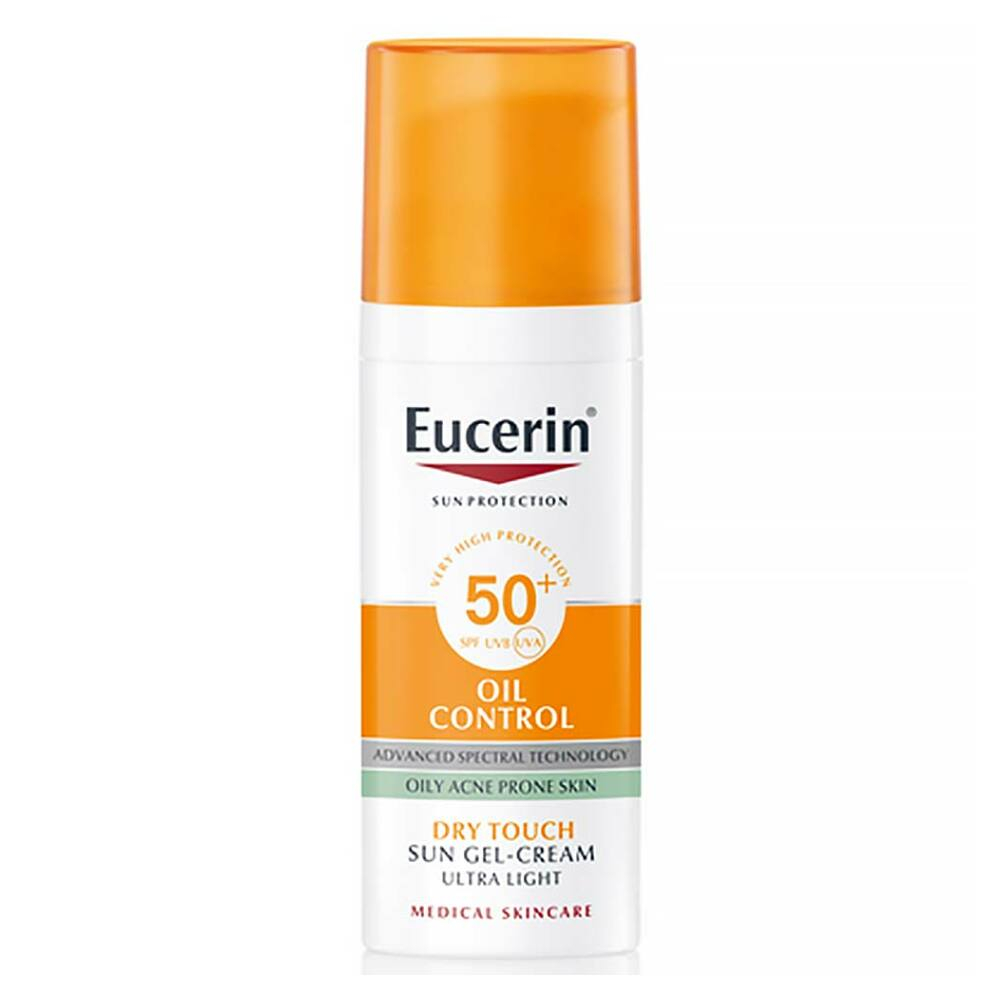 Levně EUCERIN Sun Oil Control Ochranný krémový gel na opalování na obličej SPF 50+ 50 ml