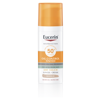 EUCERIN Sun Oil Control Tónovaný gel na obličej SPF50+ Medium 50 ml (Dermokosmetika opalovací mléka a gely) - Tónovací, Dermokosmetika