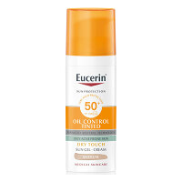 EUCERIN Sun OilControlTinted Krémový gel na opalování na obličej SPF50+ tmavý 50 ml