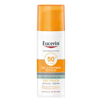 EUCERIN Sun OilControl Tinted Krémový gel na opalování na obličej SPF50+ světlý 50 ml