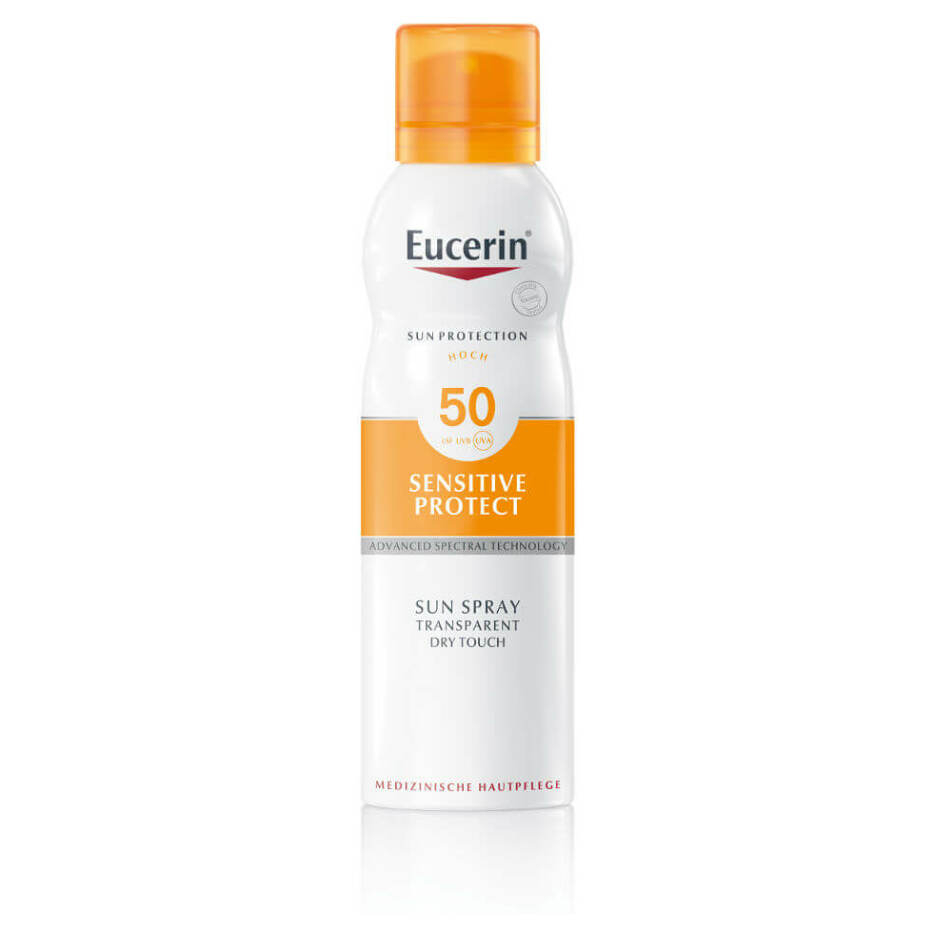 Levně EUCERIN Sun Dry Touche Transparentní sprej na opalování SPF 50 200 ml