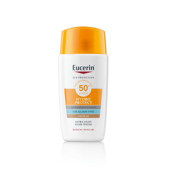 EUCERIN Sun Hydro Protect Fluid na opalování stř.Tmavý SPF 50+ 50 ml (Dermokosmetika opalovací krémy) - Tónovací, Dermokosmetika